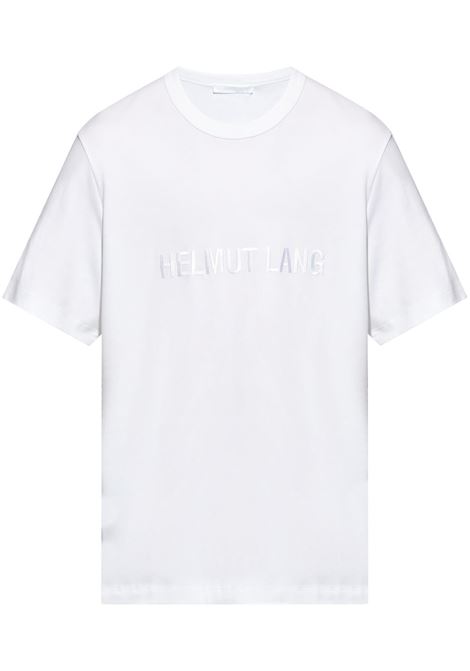 White logo-embroidered cotton T-shirt Helmut lang - men HELMUT LANG | T-shirt | O04HM599100